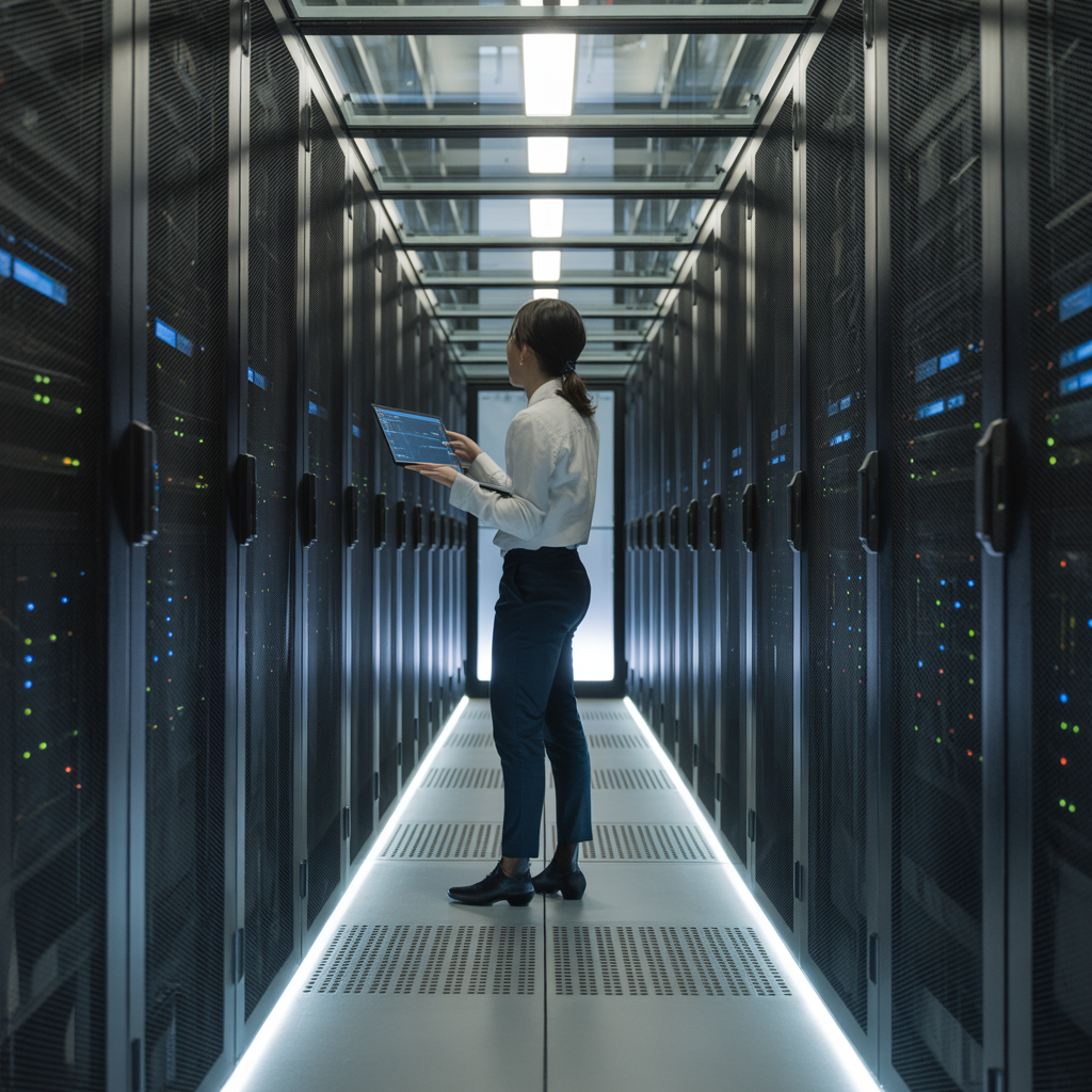 Modern cloud data center with auto-scaling infrastructure